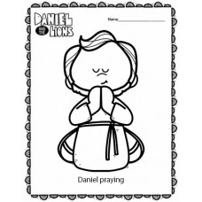 Daniel and the Lions Den Coloring Page